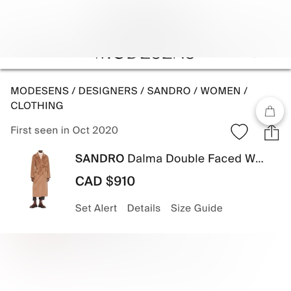 Sandro Dalma Double Faced Wool Blend coat - Picture 8 of 10